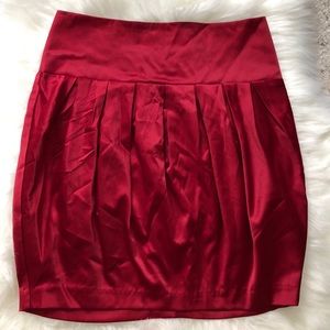 Bebe Red Mini Skirt